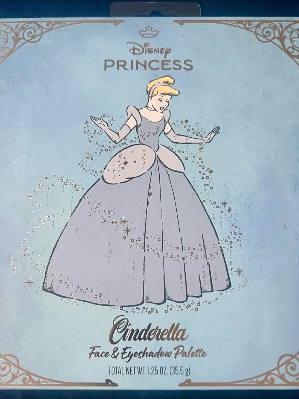 Cinderella Face &Eyeshadow Large Palette in Light Blue and Gold Accent